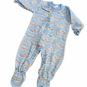 Vintage Carters Dinosaur 1990s One Piece Footsie Pajamas